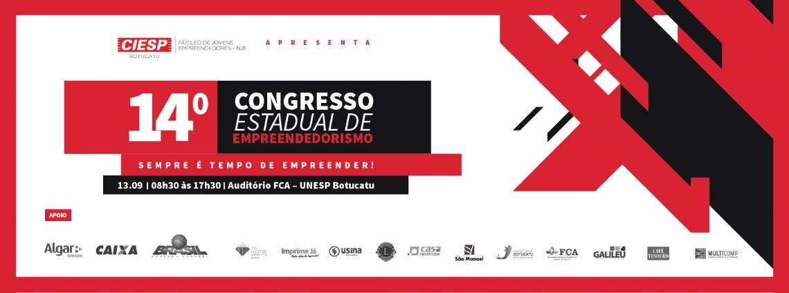 14 CONGRESSO ESTADUAL DE EMPREENDEDORISMO NJE - CIESP BOTUCATU - Nje Ciesp